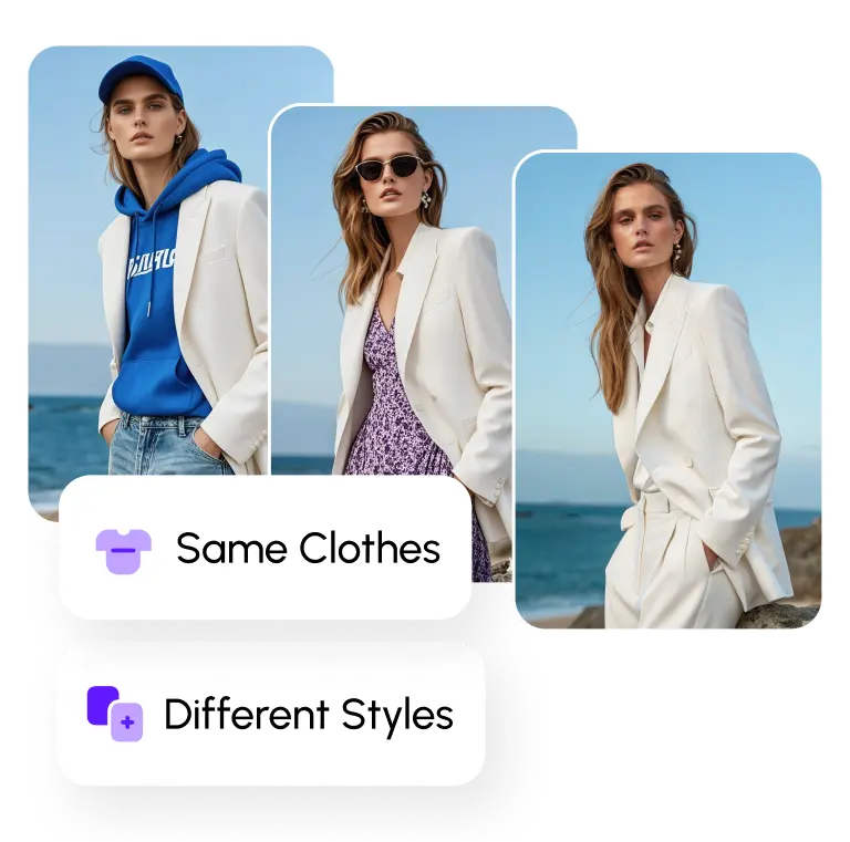 A screenshot of Popwear AI stylist help users style different clothing items