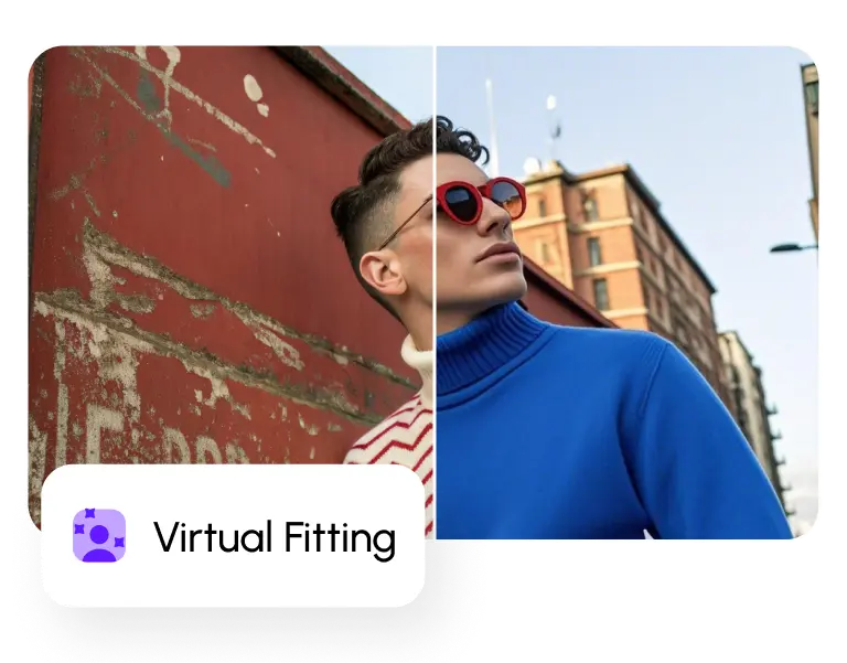 A screenshot of Popwear AI stylist help users virtual try-on trendy outfits